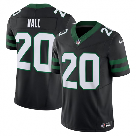 Men's New York Jets #20 Breece Hall Black 2023 F.U.S.E. Vapor Limited Throwback Stitched Football Jersey - Ujersey