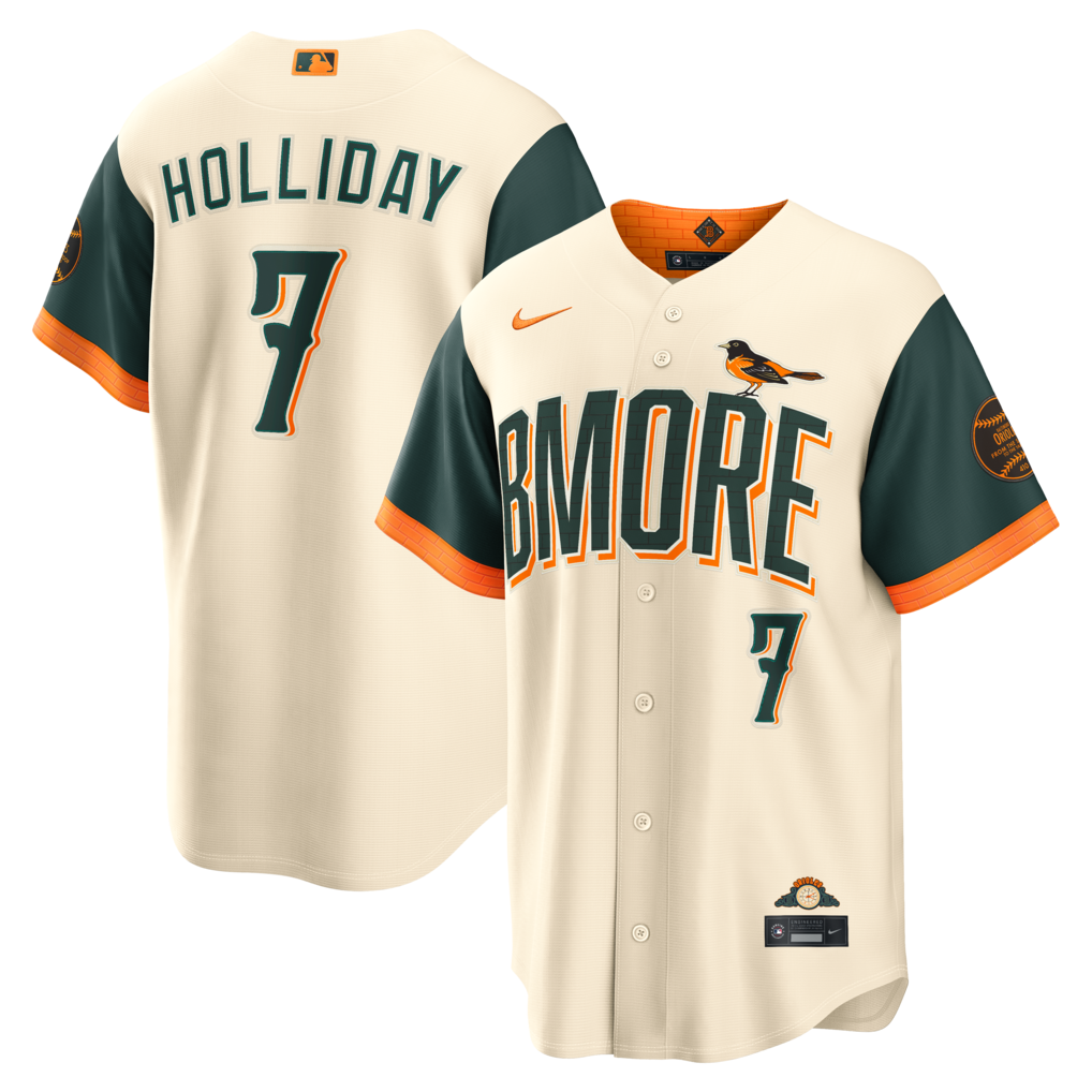 Men's Baltimore Orioles Jackson Holliday Nike Cream 2026 City Connect Stadium Jersey - U-jersey