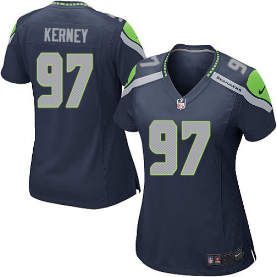 Women's Nike Seattle Seahawks #97 Patrick Kerney Game Steel Blue Team Color NFL Jersey - Ujersey