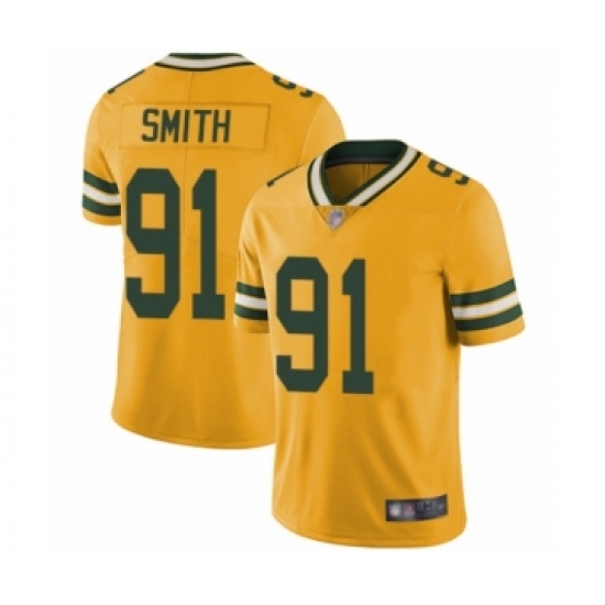 Men's Green Bay Packers #91 Preston Smith Limited Gold Rush Vapor Untouchable Football Jersey - Ujersey
