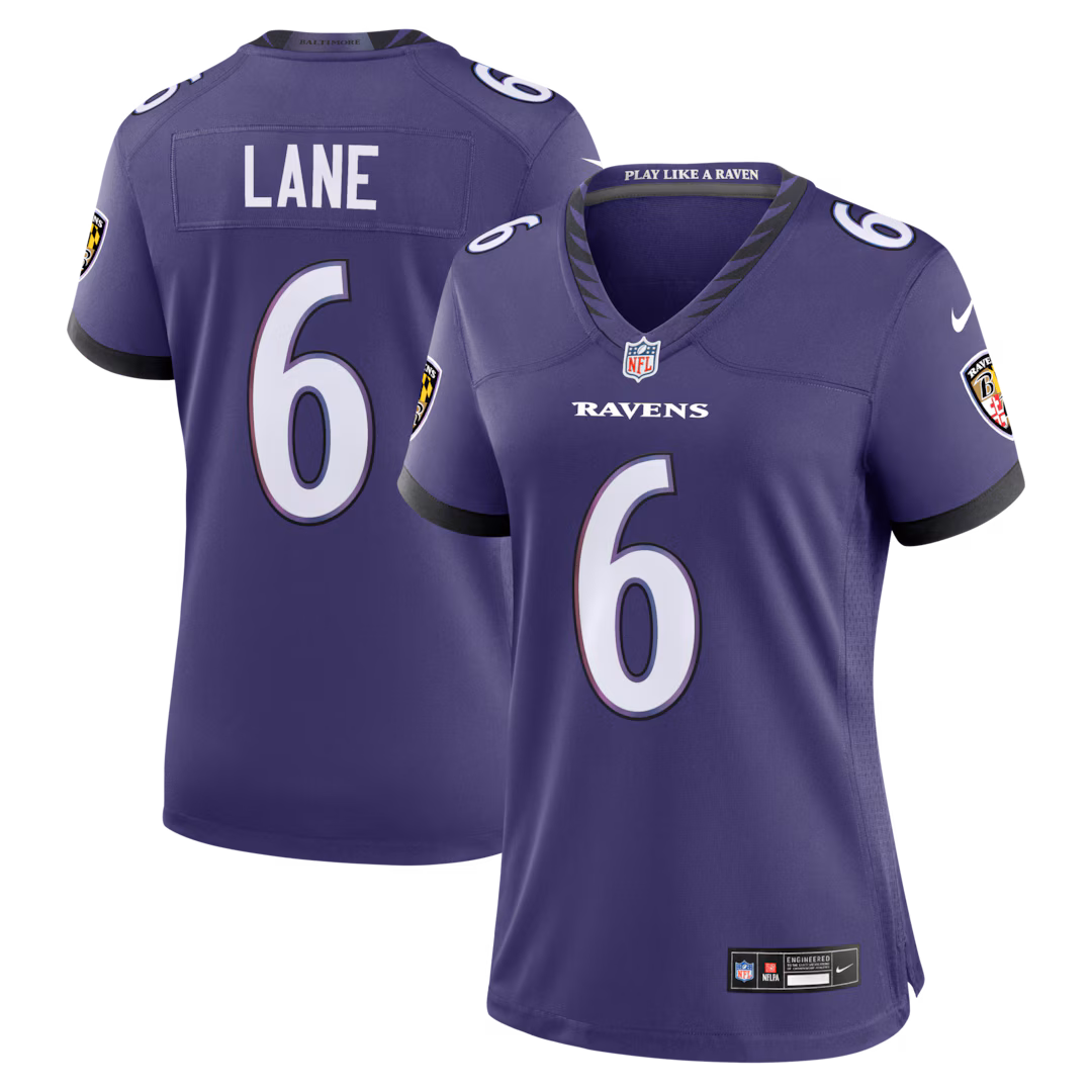 Women's Baltimore Ravens Ja'Kobi Lane Nike Purple Team Game Jersey