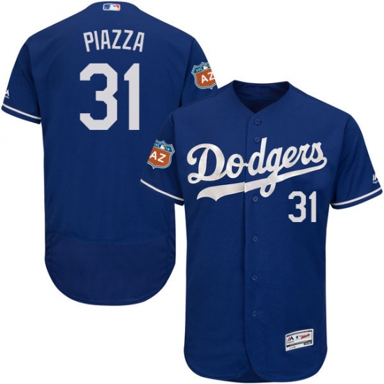 Men's Majestic Los Angeles Dodgers #31 Mike Piazza Royal Blue Flexbase Authentic Collection MLB Jersey - Ujersey