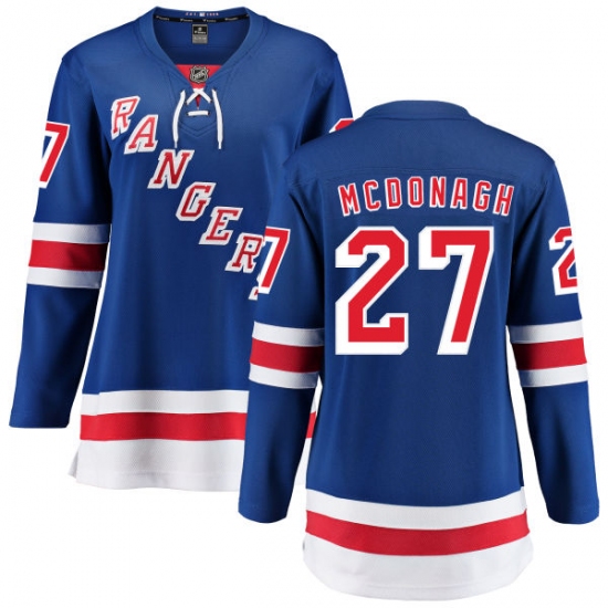 Women's New York Rangers #27 Ryan McDonagh Fanatics Branded Royal Blue Home Breakaway NHL Jersey - Ujersey