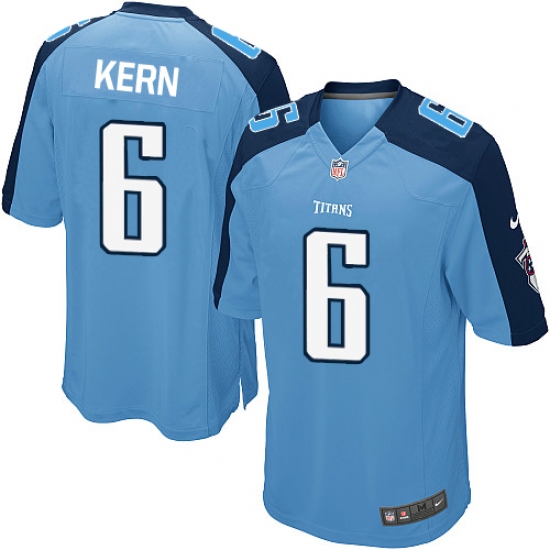 Men's Nike Tennessee Titans #6 Brett Kern Game Light Blue Team Color NFL Jersey - Ujersey