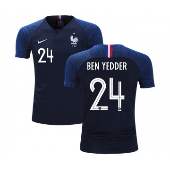 France #24 Ben Yedder Home Kid Soccer Country Jersey
