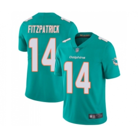 Youth Miami Dolphins #14 Ryan Fitzpatrick Aqua Green Team Color Vapor Untouchable Limited Player Football Jersey - Ujersey