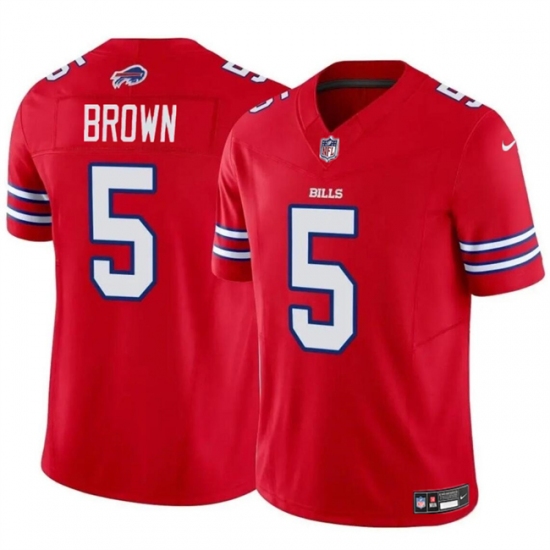 Men's Buffalo Bills #5 Anthony Brown Red 2024 F.U.S.E. Vapor Untouchable Limited Football Stitched Jersey - Ujersey