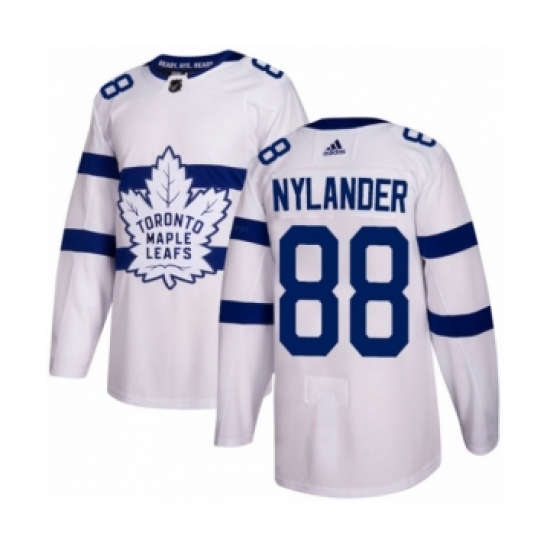 Men's Toronto Maple Leafs #88 William Nylander Authentic White 2018 Stadium Series Hockey Jersey - Ujersey