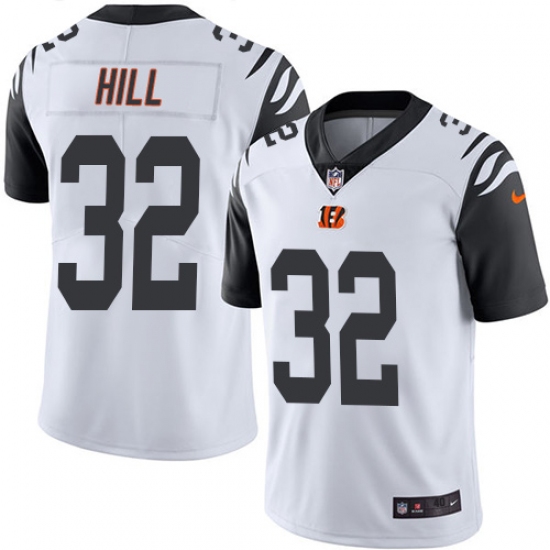 Men's Nike Cincinnati Bengals #32 Jeremy Hill Elite White Rush Vapor Untouchable NFL Jersey - Ujersey