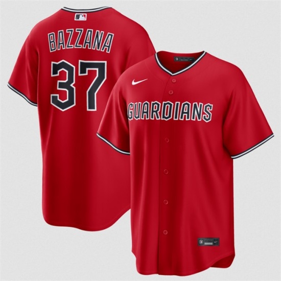 Men's Cleveland Guardians #37 Travis Bazzana Red Alternate Limited Stitched Baseball Jersey - Ujersey