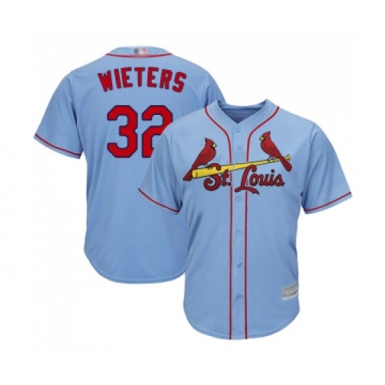 Youth St. Louis Cardinals #32 Matt Wieters Replica Light Blue Alternate Cool Base Baseball Jersey - Ujersey