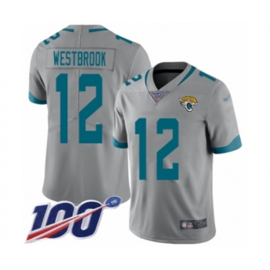 Men's Jacksonville Jaguars #12 Dede Westbrook Silver Inverted Legend Limited 100th Season Football Jersey - Ujersey