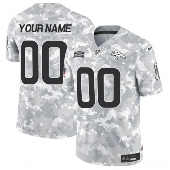 Men's Denver Broncos Active Player Custom 2024 F.U.S.E Arctic Camo Salute To Service Limited Stitched Football Jersey - Ujersey