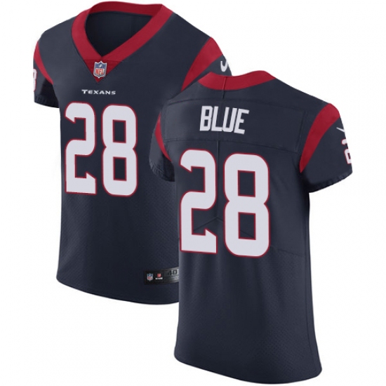 Men's Nike Houston Texans #28 Alfred Blue Navy Blue Team Color Vapor Untouchable Elite Player NFL Jersey - Ujersey