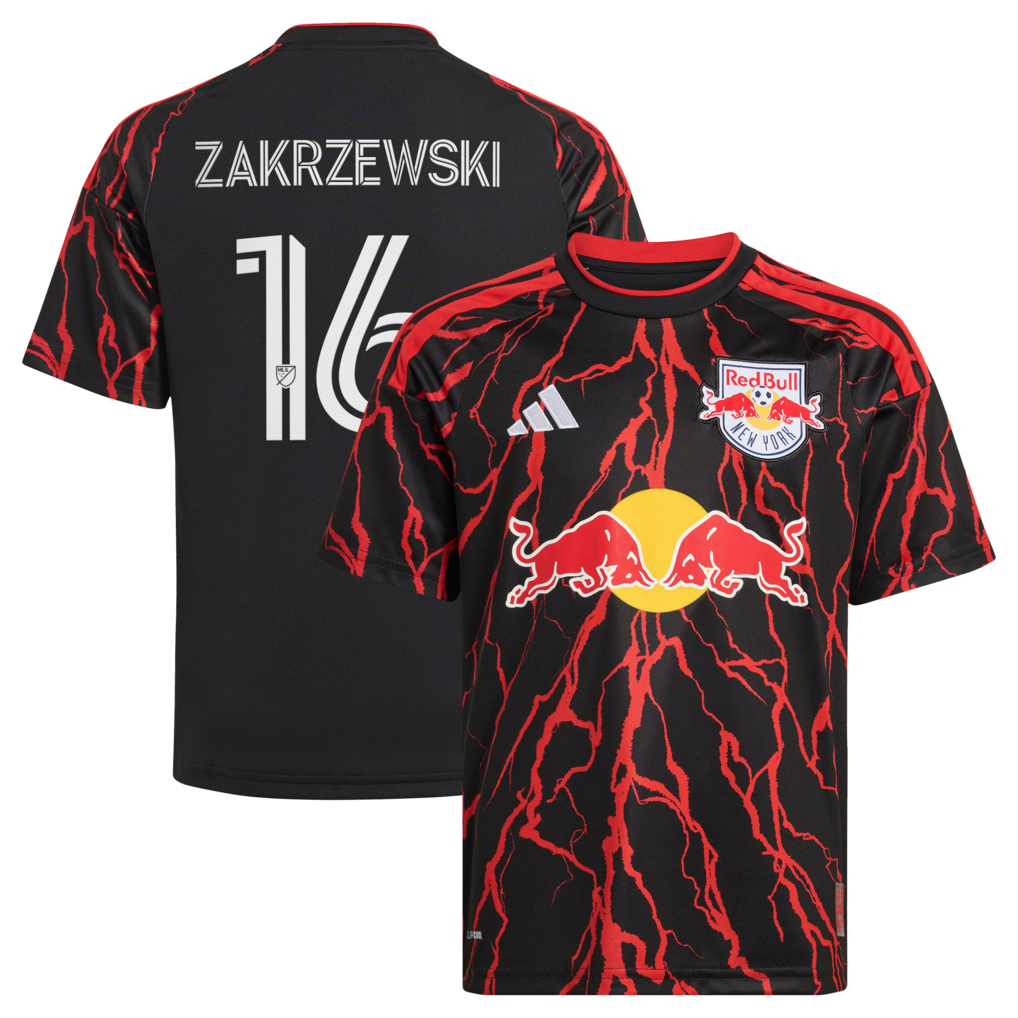 Youth New York Red Bulls Julian Hall adidas Black 2026 The Rooted Kit Replica jersey - Ujersey