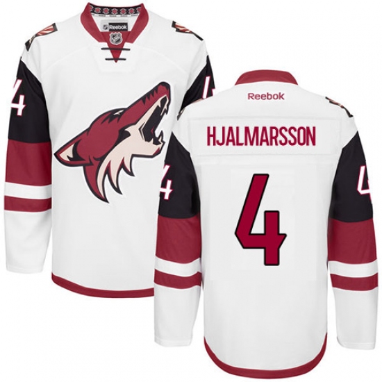 Women's Reebok Arizona Coyotes #4 Niklas Hjalmarsson Authentic White Away NHL Jersey - Ujersey