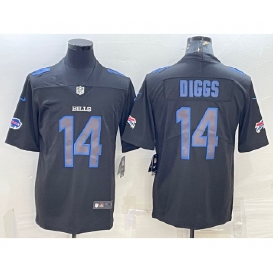 Men's Buffalo Bills #14 Stefon Diggs Black 2022 Fashion Impact Black Color Rush Stitched Nike Limited Jersey - Ujersey