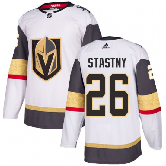 Men's Adidas Vegas Golden Knights #26 Paul Stastny Authentic White Away NHL Jersey - Ujersey