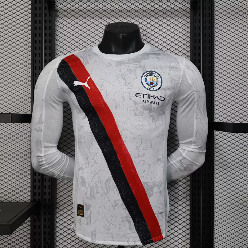Manchester City Away Long Sleeve Football Jersey Shirt 2025/26