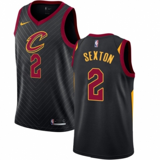 Women's Nike Cleveland Cavaliers #2 Collin Sexton Authentic Black NBA Jersey Statement Edition - Ujersey