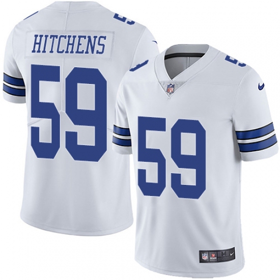 Youth Nike Dallas Cowboys #59 Anthony Hitchens White Vapor Untouchable Limited Player NFL Jersey - Ujersey