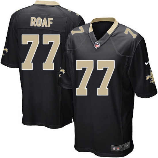 Men's Nike New Orleans Saints #77 Willie Roaf Game Black Team Color NFL Jersey - Ujersey