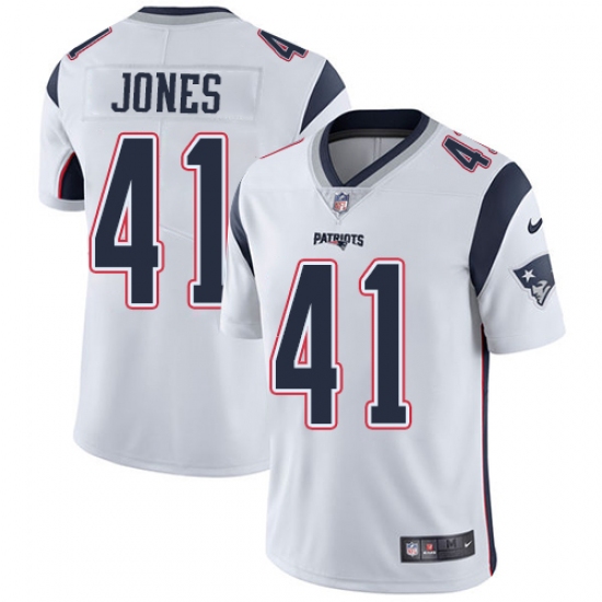 Youth Nike New England Patriots #41 Cyrus Jones White Vapor Untouchable Limited Player NFL Jersey - Ujersey