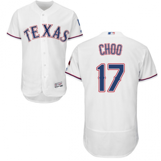 Men's Majestic Texas Rangers #17 Shin-Soo Choo White Home Flex Base Authentic Collection MLB Jersey - Ujersey