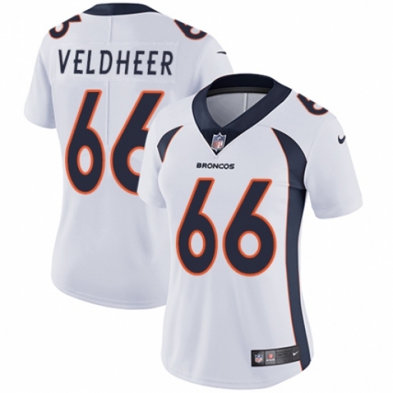 Women's Nike Denver Broncos #66 Jared Veldheer White Vapor Untouchable Elite Player NFL Jersey - Ujersey
