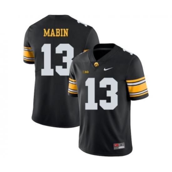 Iowa Hawkeyes 13 Greg Mabin Black College Football Jersey
