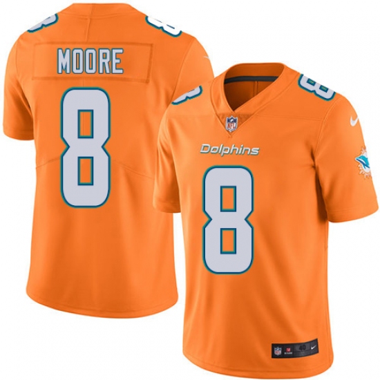 Men's Nike Miami Dolphins #8 Matt Moore Elite Orange Rush Vapor Untouchable NFL Jersey - Ujersey