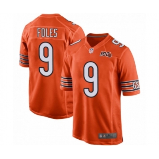 Women's Chicago Bears #9 Nick Foles Orange 100th Season Game Team Color Jersey - Ujersey