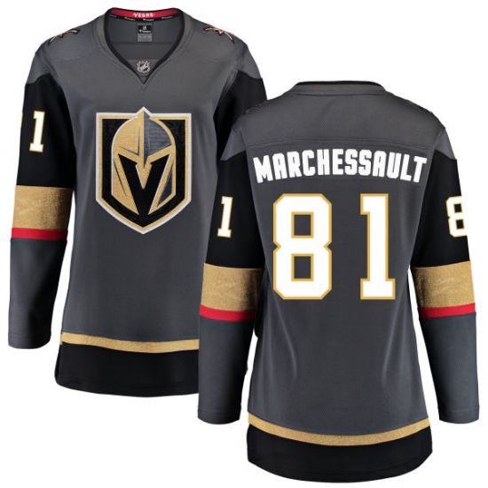 Women's Vegas Golden Knights #81 Jonathan Marchessault Authentic Black Home Fanatics Branded Breakaway NHL Jersey - Ujersey