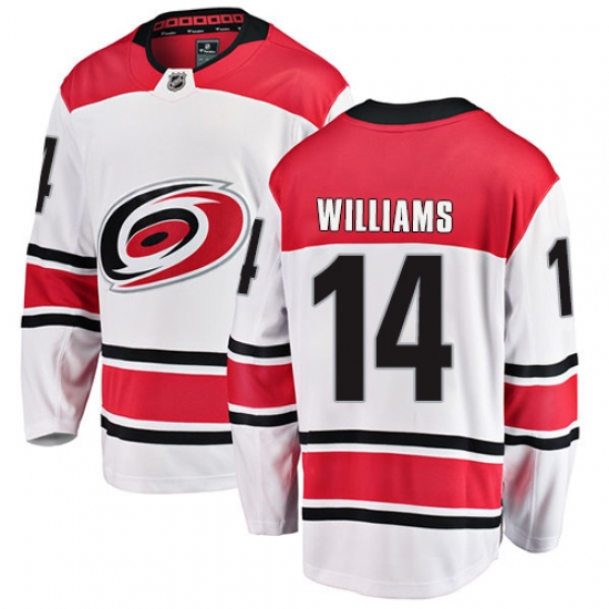 Youth Carolina Hurricanes #14 Justin Williams Fanatics Branded White Away Breakaway NHL Jersey - Ujersey