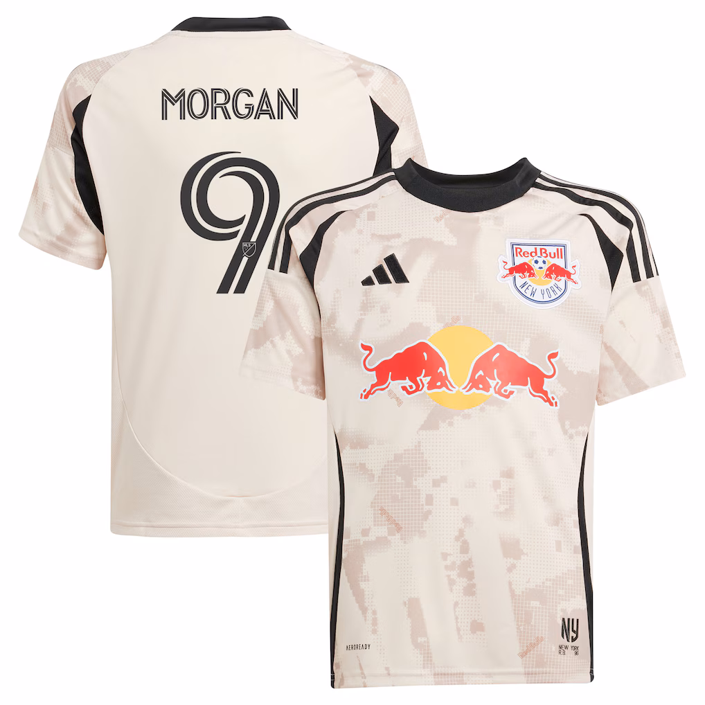 Youth New York Red Bulls Lewis Morgan adidas Tan 2025 Stone Kit Replica Player Jersey - Ujersey NHL