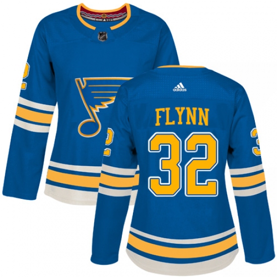 Women's Adidas St. Louis Blues #32 Brian Flynn Authentic Navy Blue Alternate NHL Jersey - Ujersey