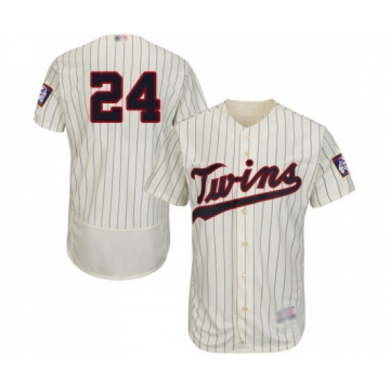 Men's Minnesota Twins #24 C. J. Cron Cream Alternate Flex Base Authentic Collection Baseball Jersey - Ujersey