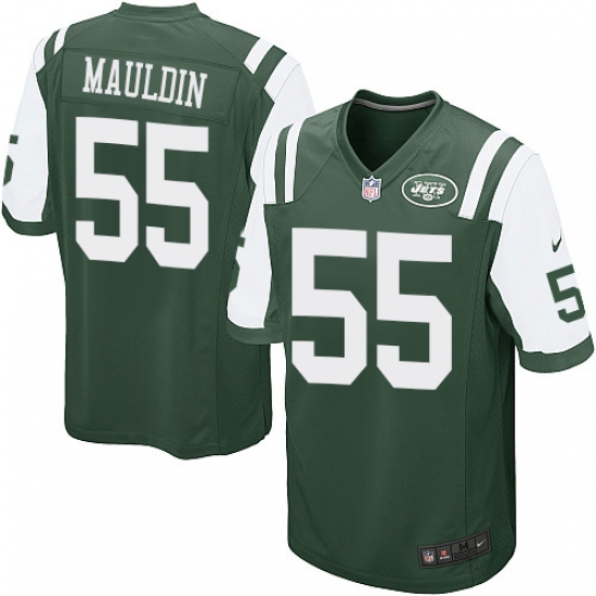 Men's Nike New York Jets #55 Lorenzo Mauldin Game Green Team Color NFL Jersey - Ujersey