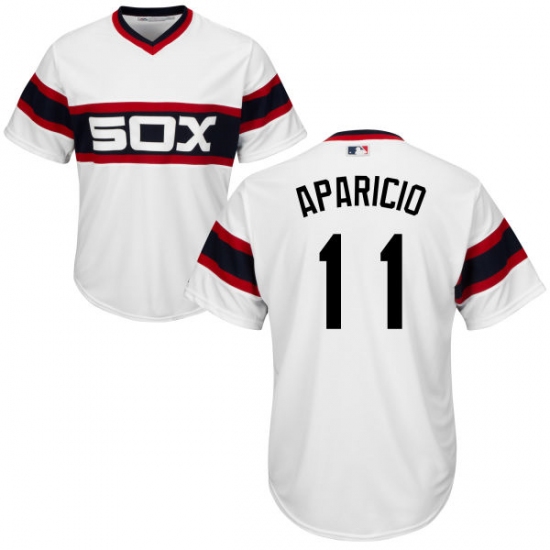 Youth Majestic Chicago White Sox #11 Luis Aparicio Authentic White 2013 Alternate Home Cool Base MLB Jersey - Ujersey