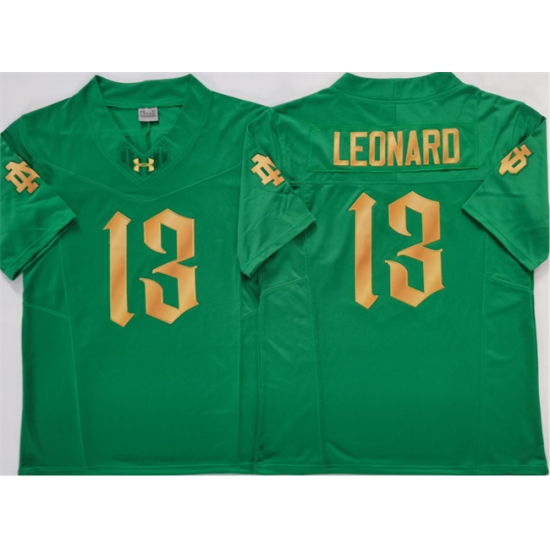 Men's Notre Dame Fighting Irish #13 Riley Leonard Green 2025 F.U.S.E. Limited Stitched Jersey - Ujersey