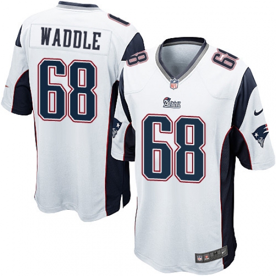 Men's Nike New England Patriots #68 LaAdrian Waddle Game White NFL Jersey - Ujersey