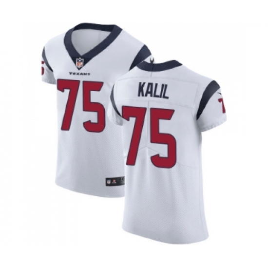 Men's Houston Texans #75 Matt Kalil White Vapor Untouchable Elite Player Football Jersey - Ujersey