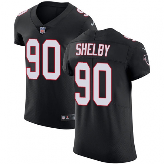 Men's Nike Atlanta Falcons #90 Derrick Shelby Black Alternate Vapor Untouchable Elite Player NFL Jersey - Ujersey