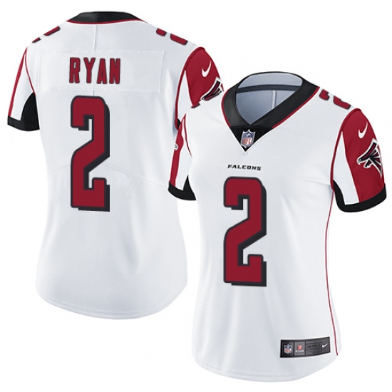 Women's Nike Atlanta Falcons #2 Matt Ryan White Vapor Untouchable Limited Player NFL Jersey - Ujersey
