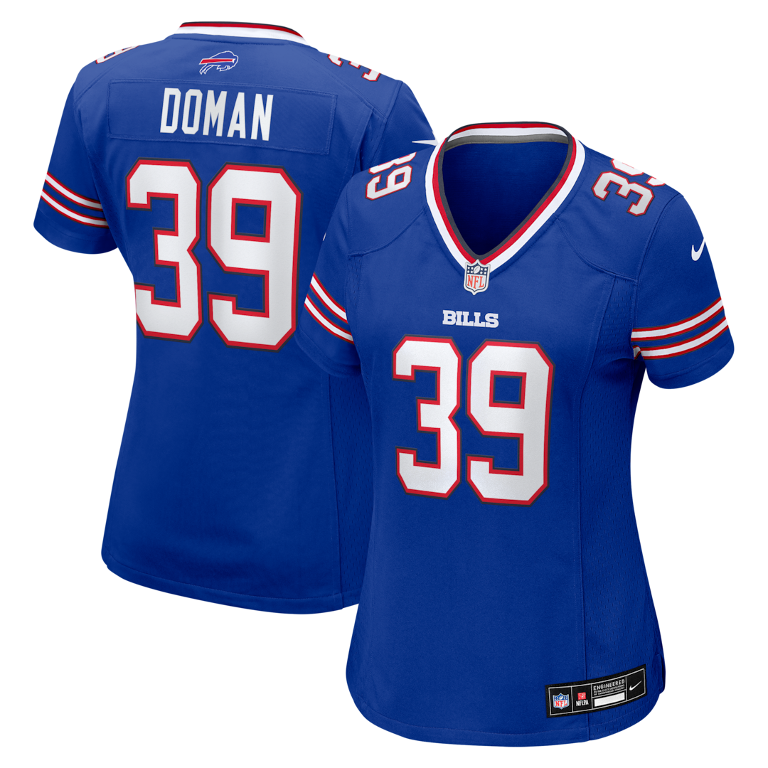 Women's Buffalo Bills Tommy Doman Nike Royal Team Game Jersey