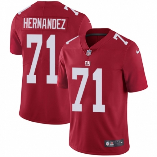 Youth Nike New York Giants #71 Will Hernandez Red Alternate Vapor Untouchable Elite Player NFL Jersey - Ujersey