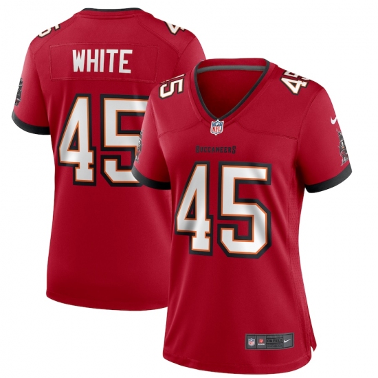 Women's Tampa Bay Buccaneers #45 Devin White Nike Red Game Player Jersey - Ujersey