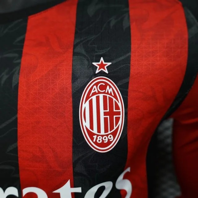 AC Milan Soccer Jersey Home Long Sleeve Shirt 2025/26