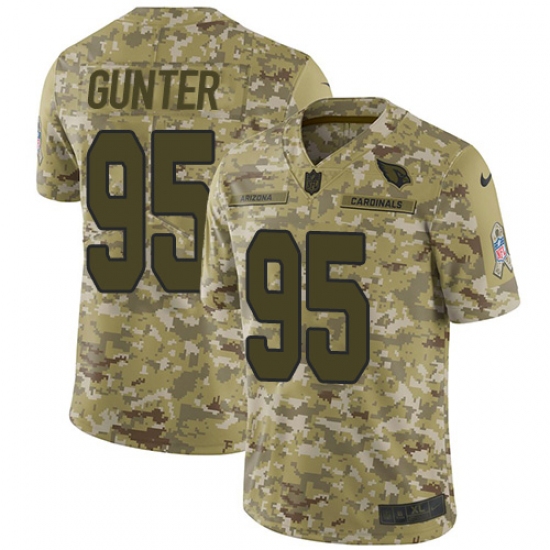 Men's Nike Arizona Cardinals #95 Rodney Gunter Limited Camo 2018 Salute to Service NFL Jersey - Ujersey