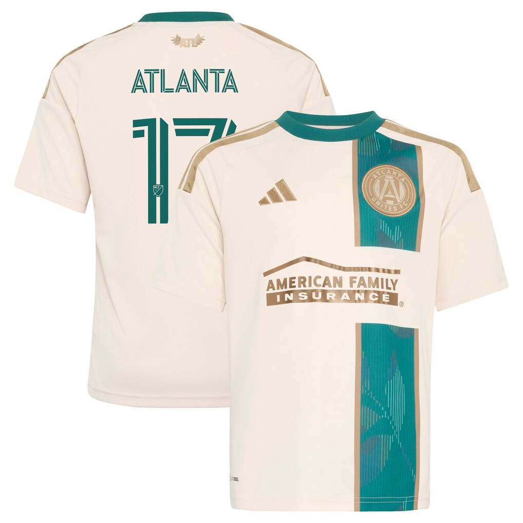 Youth Atlanta United FC adidas Tan 2026 Spirit of '96 Replica Jersey - Ujersey
